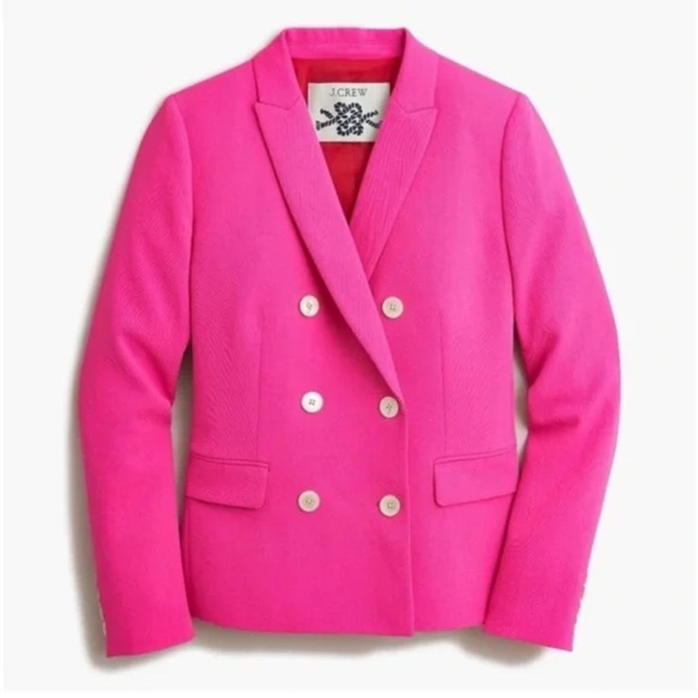 J. Crew Women's Pink Double Breasted Blazer